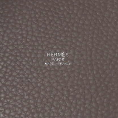 Hermes Picotin Lock MM Etope Silver Hardware Handbag Taurillon Women