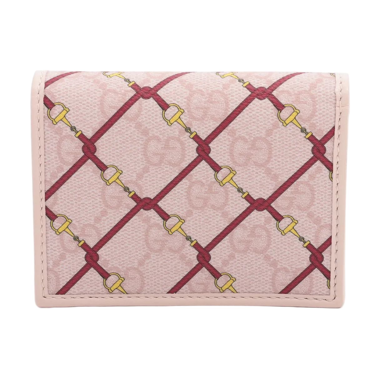 Gucci GG Emblem Compact Wallet Leather Bifold Pink — view 2