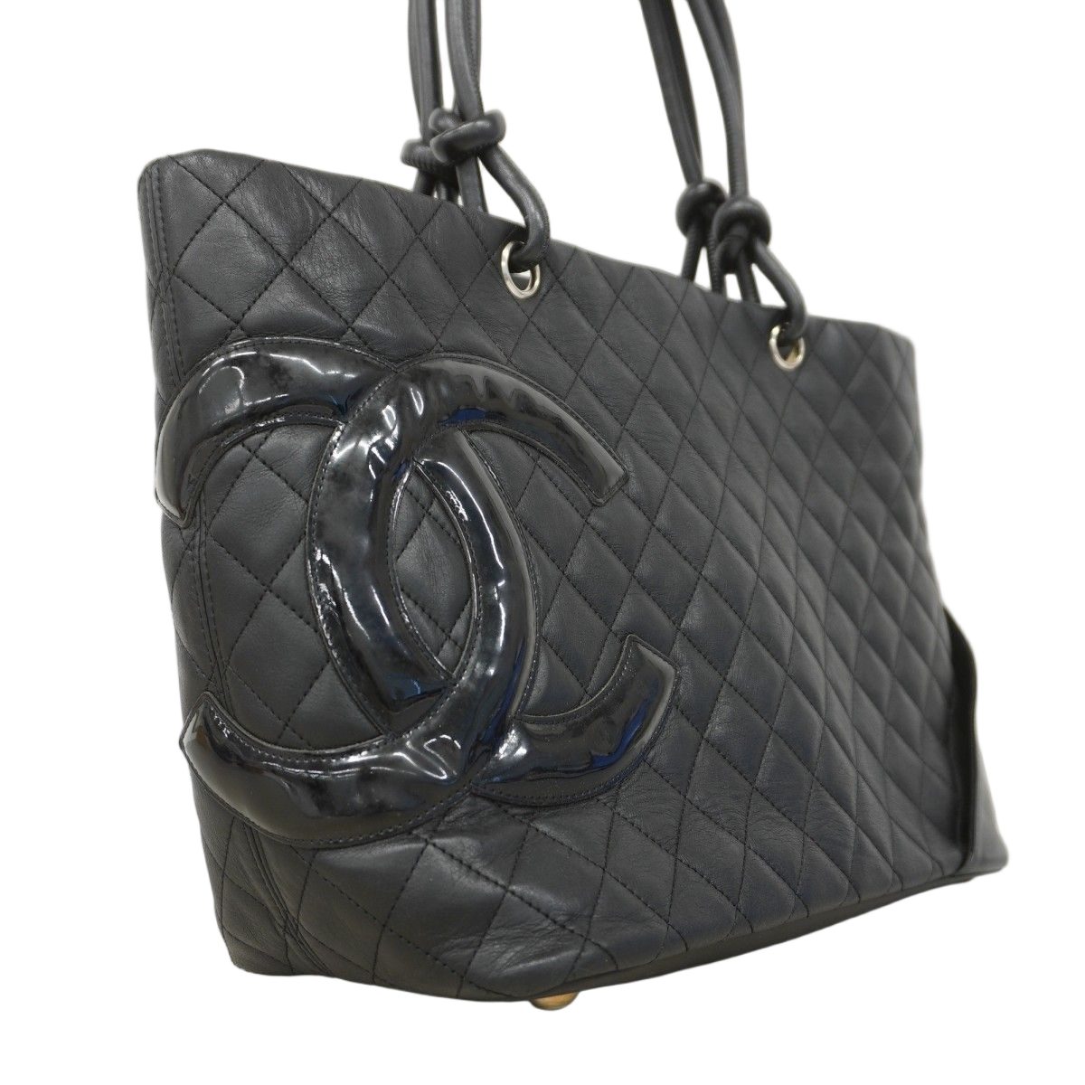 Chanel Tote Cambon Lambskin Black Silver — view 2
