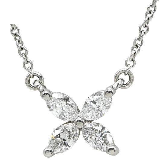 Tiffany & Co Necklace Victoria Diamond Platinum Silver T&Co Flower Motif