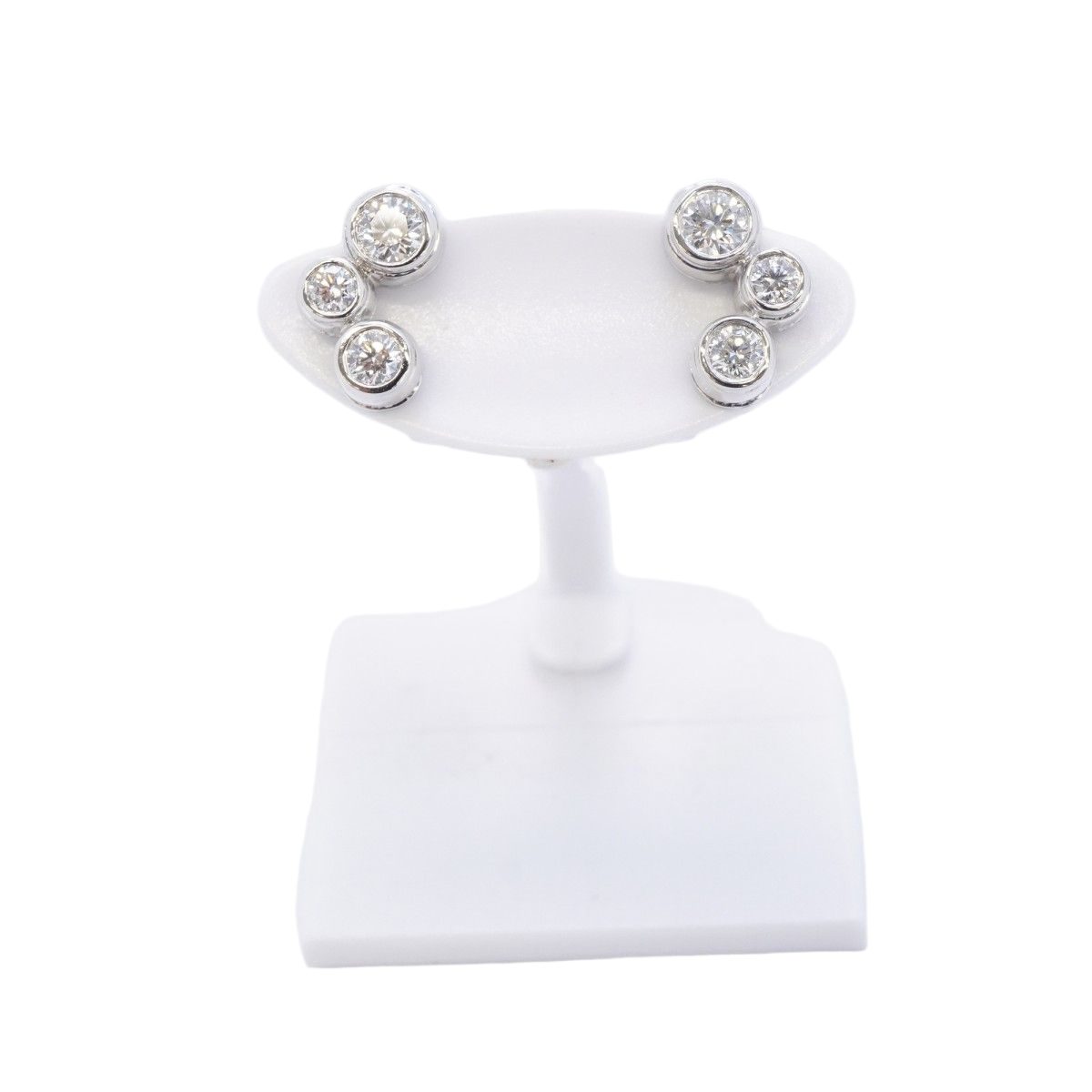 Tiffany & Co Earrings Bubble Platinum Diamond — view 2