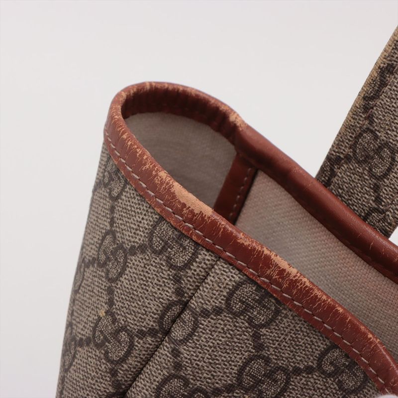 Gucci GG Supreme Tote Bag 211134 Unisex Brown Made In Italy