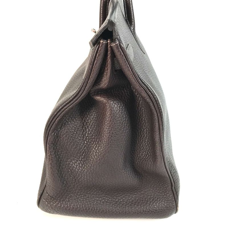 Hermes Handbag Birkin 40 Birkin 40 Togo Leather Chocolat Dark Brown