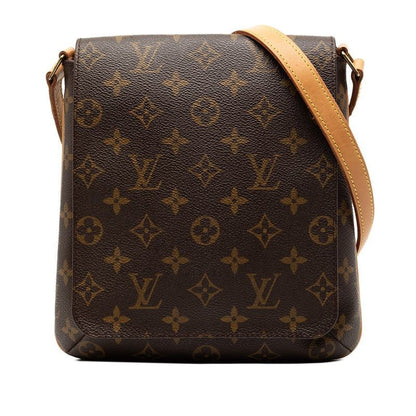 Louis Vuitton Monogram Musette Salsa Short Crossbody Shoulder Bag Brown