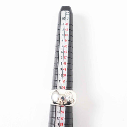 CHANEL Logo Ring / Ring Ag925 Silver No.13 With Storage Bag Weight 15.1g Ladies