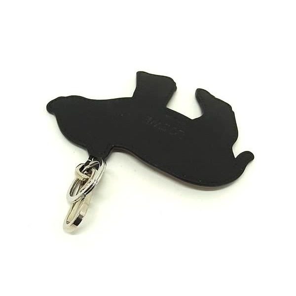 Loewe Leather Boar Uribou Animal Key Holder Bag Charm Beige Brown — view 2