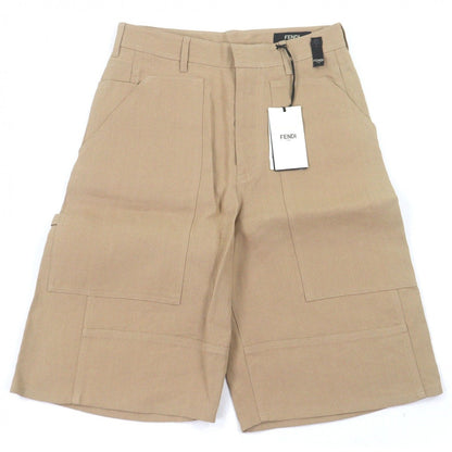 Fendi Work Painter Bermuda Canvas Shorts Beige 44 Pants
