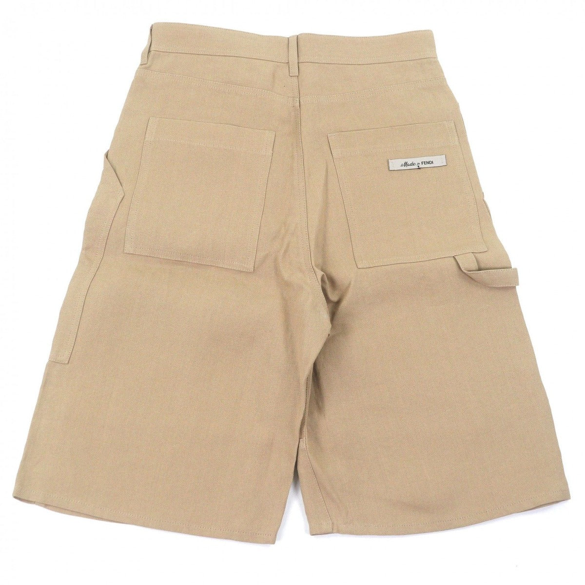 Fendi Work Painter Bermuda Canvas Shorts Beige 44 Pants — view 2