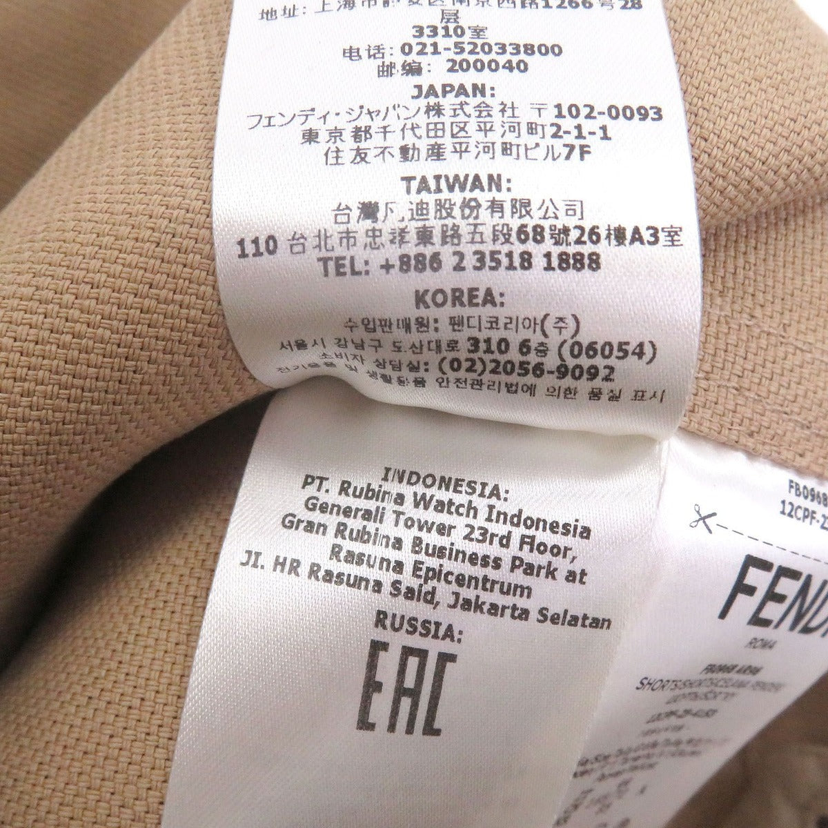 Fendi Work Painter Bermuda Canvas Shorts Beige 44 Pants — view 10