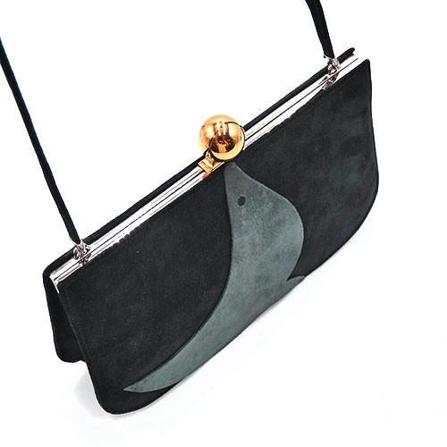 Hermes Sac Amarys Asika Dobris Grey And Black Shoulder Bag Silver