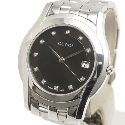Gucci 5500m 11P Diamonds Black Dial Quartz