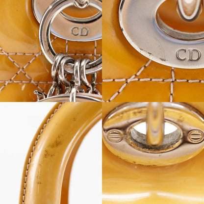 Christian Dior Lady Dior 09-bo-0174 Patent Leather Women's Handbag