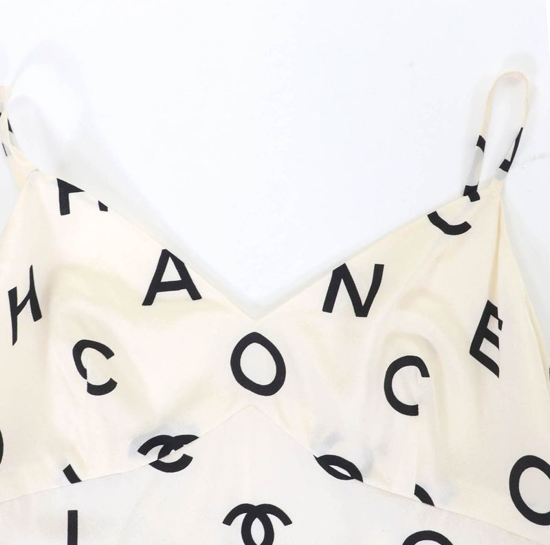 CHANEL Boutique CHANEL Boutique Vintage 97P P07977 100% Silk Full Logo Coco