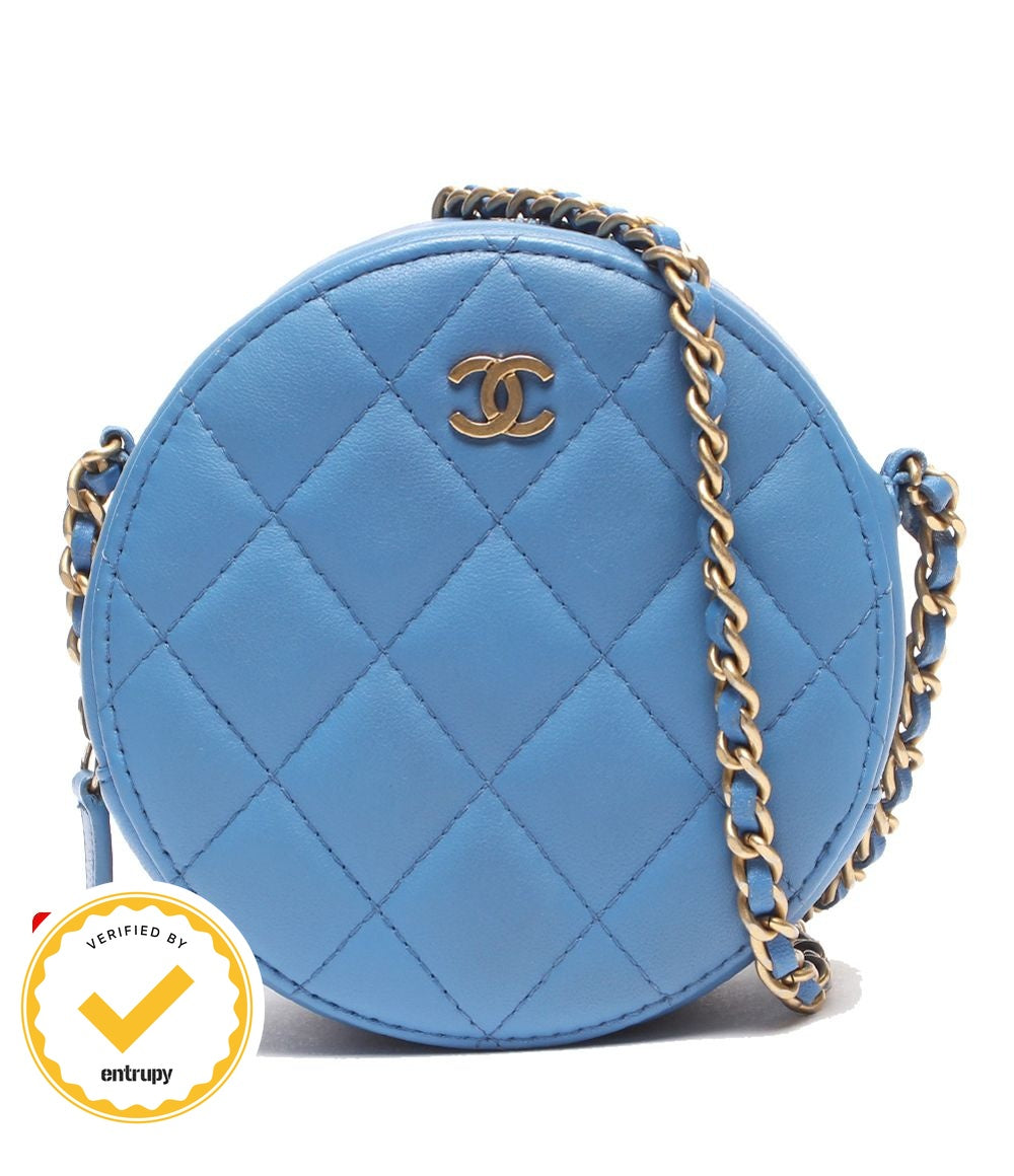Chanel Chain Shoulder Bag Crossbody Gold Quilted Single