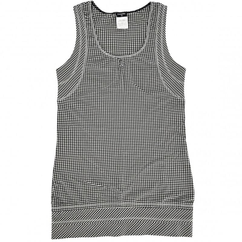 Chanel Tank Top Sleeveless Dress Tunic Coco Mark Apparel Clothing