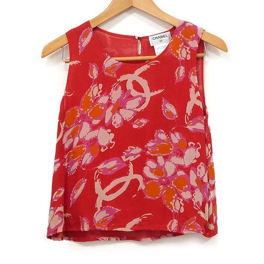 Chanel Flower Print Sleeveless Top P17975 38 Tank Top