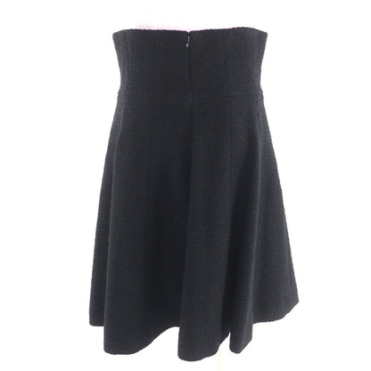 Chanel Wool Tweed Knee Length Fuscato Black 40 Dress — view 4