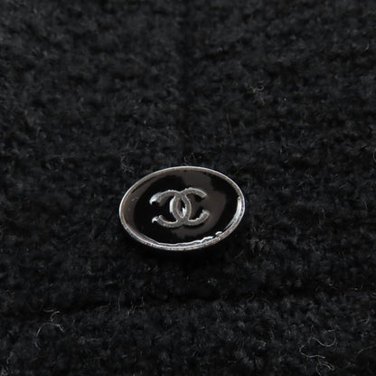 Chanel Wool Tweed Knee Length Fuscato Black 40 Dress — view 7