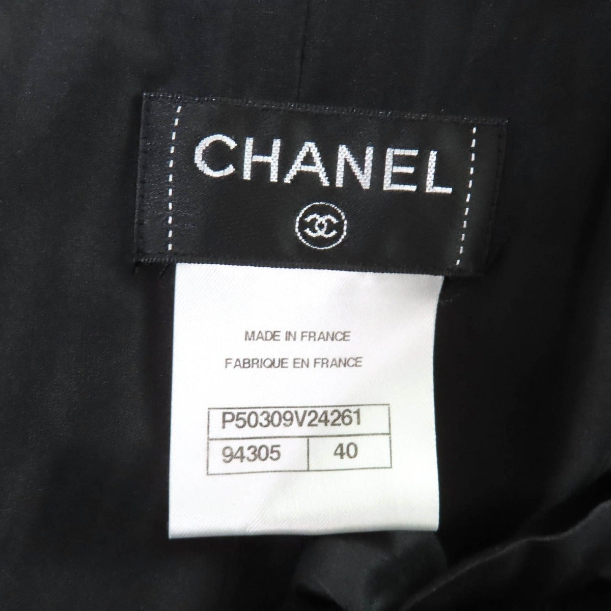 Chanel Wool Tweed Knee Length Fuscato Black 40 Dress — view 8