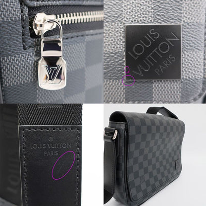 Louis Vuitton District PM Damier Graphite N42710 Shoulder Bag Black