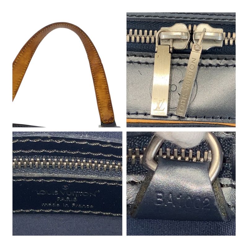 Louis Vuitton Monogram Matte Malden Navy Leather M55132 Business Bag Tote Bag