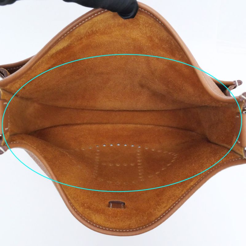Hermes Evelyne 3 PM Gold Taurillon Clemence W Shoulder Bag Brown