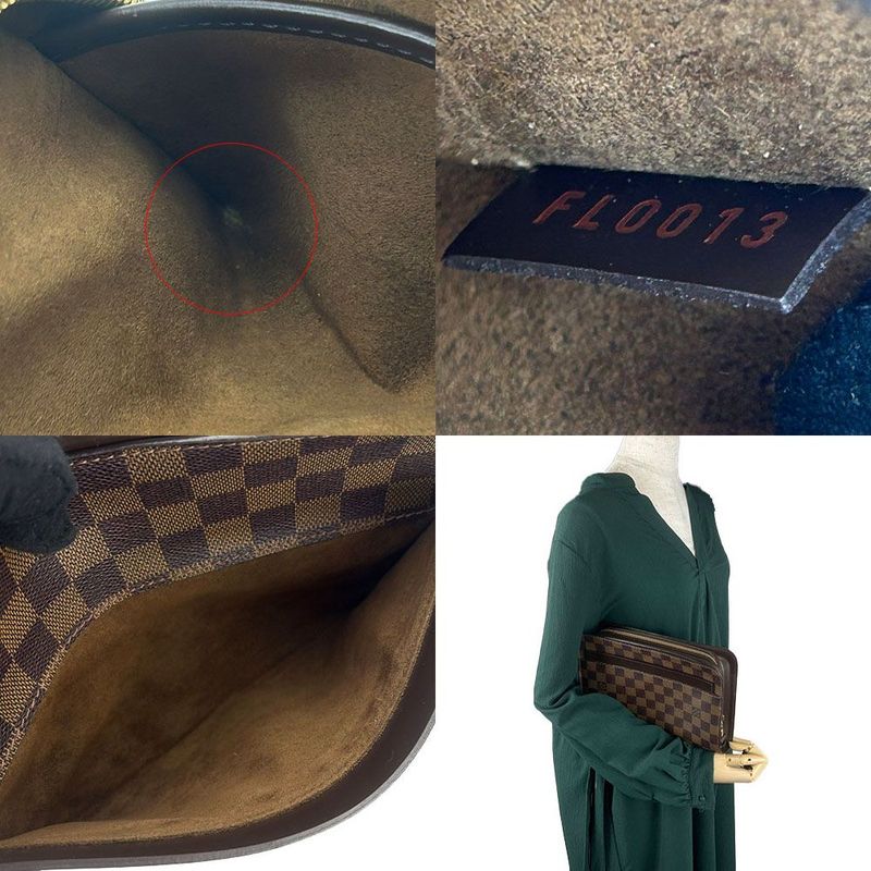 Louis Vuitton Clutch Bag Second Bag Saint Louis N51993 Damier Ebène Leather For
