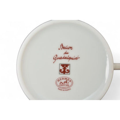 Hermes Cups Saucers Set Of 2 Gadarkivir Red White — view 6