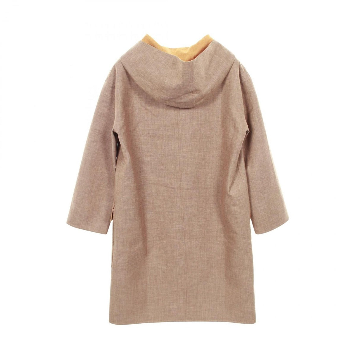 Hermes Double Face Zip Up Brown Cashmere Wool Coat — view 2