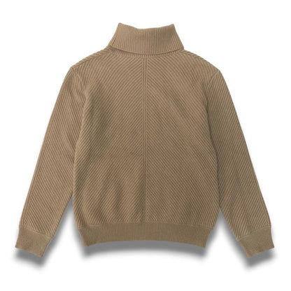 Bottega Veneta Cashmere Rib Knit High Neck Sweater Top 42 Beige — view 3
