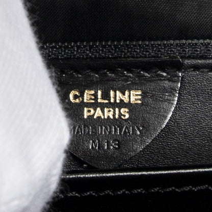 Celine Vintage Jiff Laptop Handle Black Smooth Leather T-Shirt — view 10