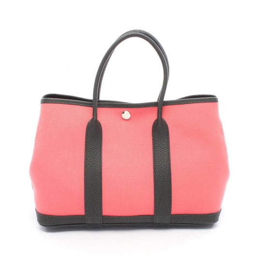 Hermes Tote Garden Party TPM Rose Azale Verlefonce Canvas Leather