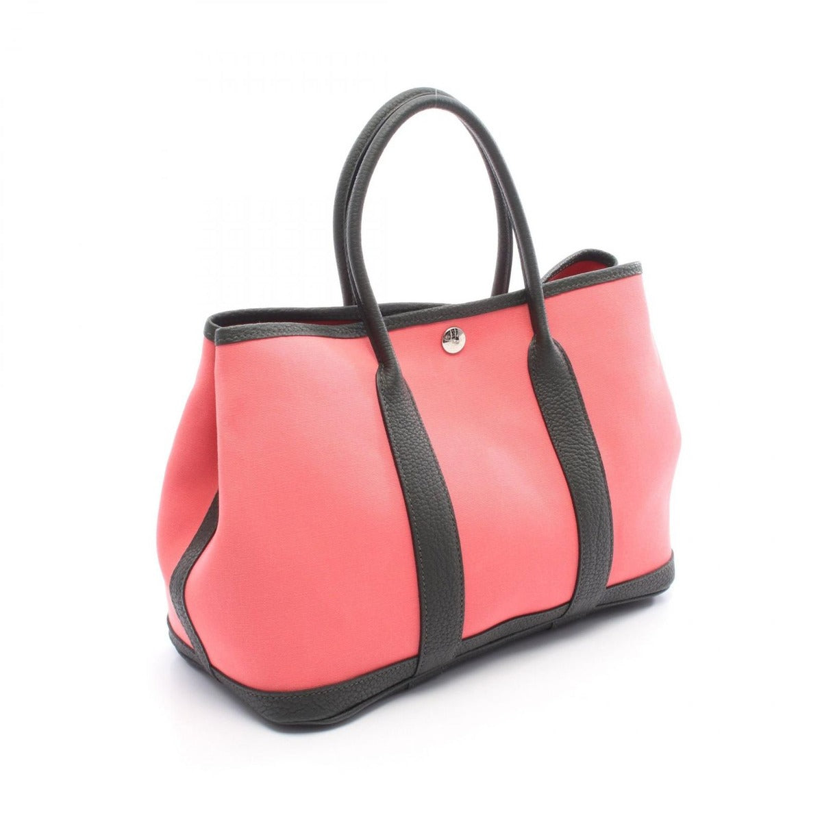 Hermes Tote Garden Party TPM Rose Azale Verlefonce Canvas Leather — view 2