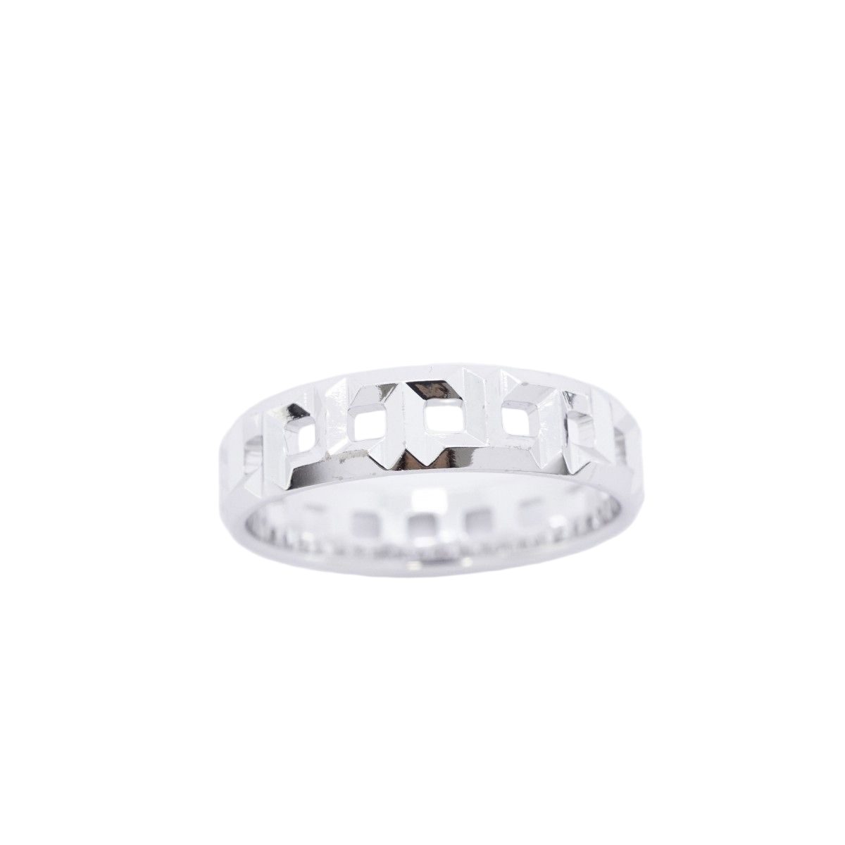 Tiffany & Co Ring T True Wide 18k White Gold — view 2