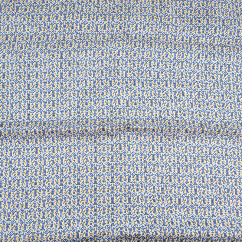 Hermes Carré 42 Chain Silk Beige Women's Scarf