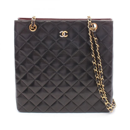 Chanel Tote Bag Quilted Black Lambskin Paris Limited