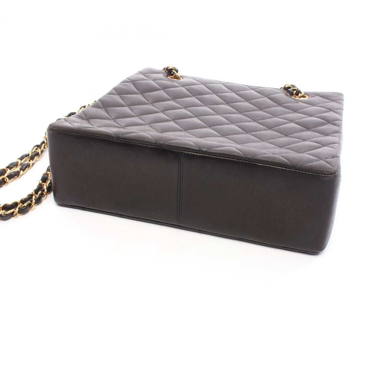 Chanel Tote Bag Quilted Black Lambskin Paris Limited — view 8