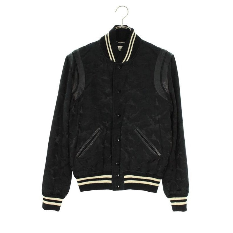 Saint Laurent Paris Teddy Y008 P Camo Leather Trim Stajan Blouson Men 44