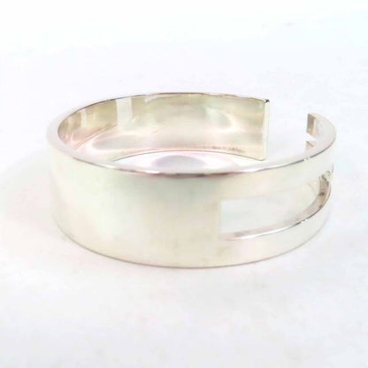Gucci 90's G Square Bangle Bracelet Sv925 Silver Weight 64.3g