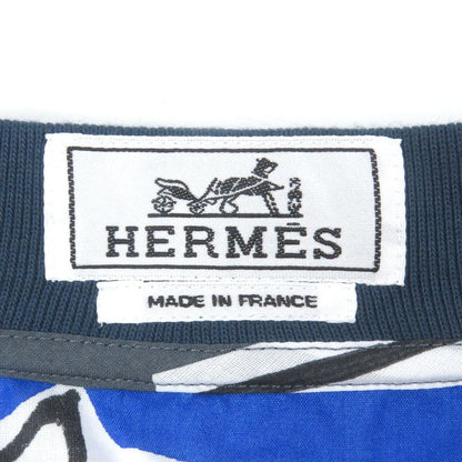 Hermes 2021 Horse All Over Light Hand Blouson Jacket Blue Gray 43 With Box Made