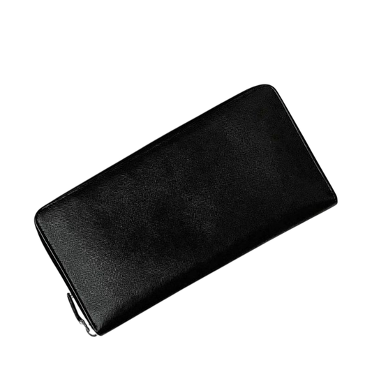 Prada Round Zipper Long Wallet Black NERO 2ml220 Excellent Condition