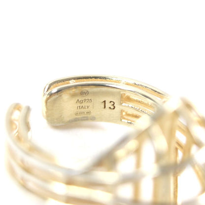  Bottega Veneta 707858 3D Wire Ring Ag925 Gold 13 With Box And