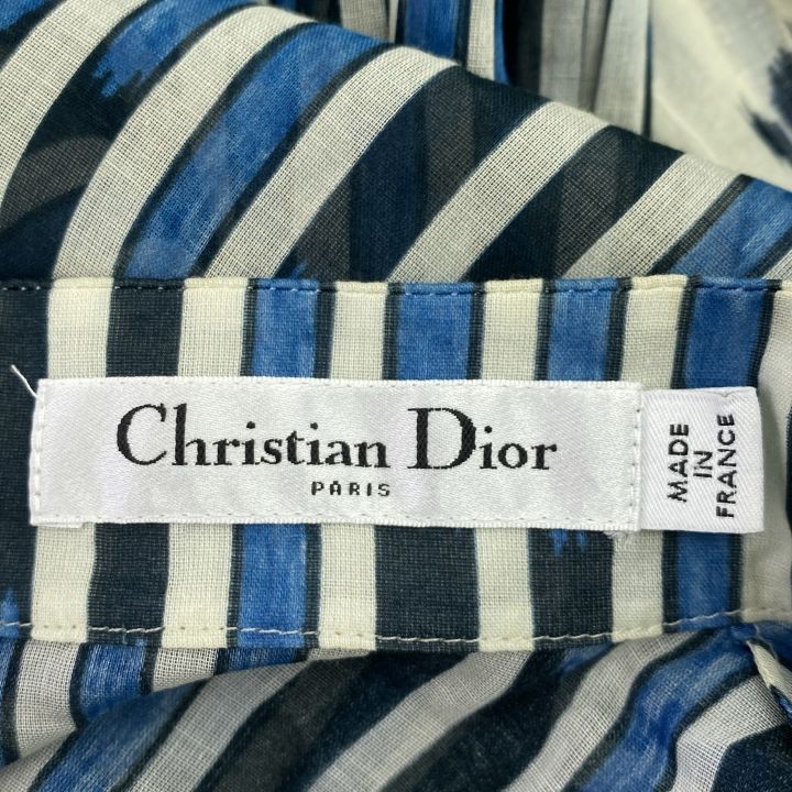 Christian Dior 221r81a3802 Toile De Jouy Midi Shirt Dress Women's Navy I 40