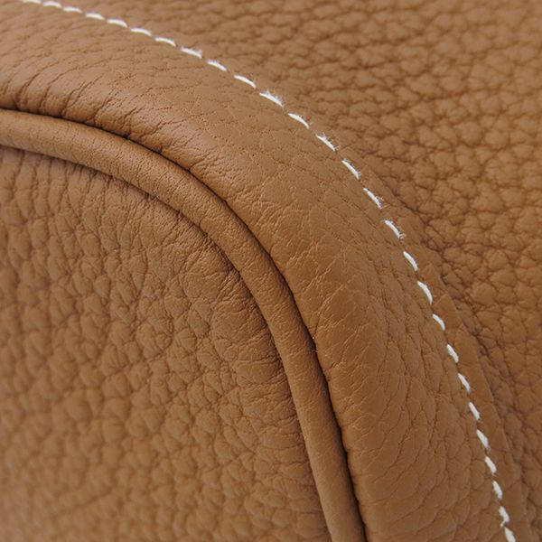 Hermes Tote Bag Garden Party TPM Negonda Gold Silver Hardware Brown Engraved D