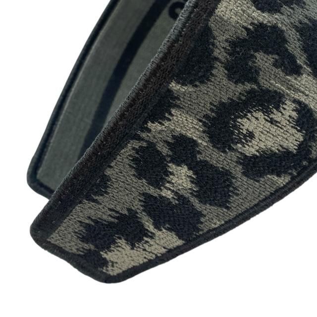 Christian DIOR Oblique Catsuit Headband Hair Accessory Leopard Gray Black Canvas