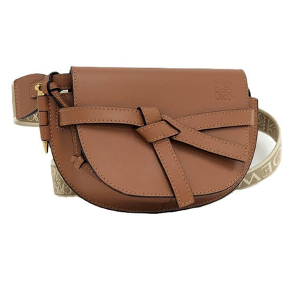 Loewe Gate Dual Mini Shoulder Bag Leather Camel