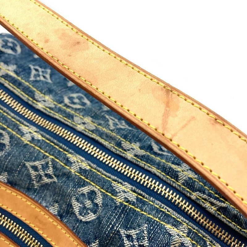 Louis Vuitton Baggy PM Shoulder Bag Monogram Denim M95049 Blue Fl0016