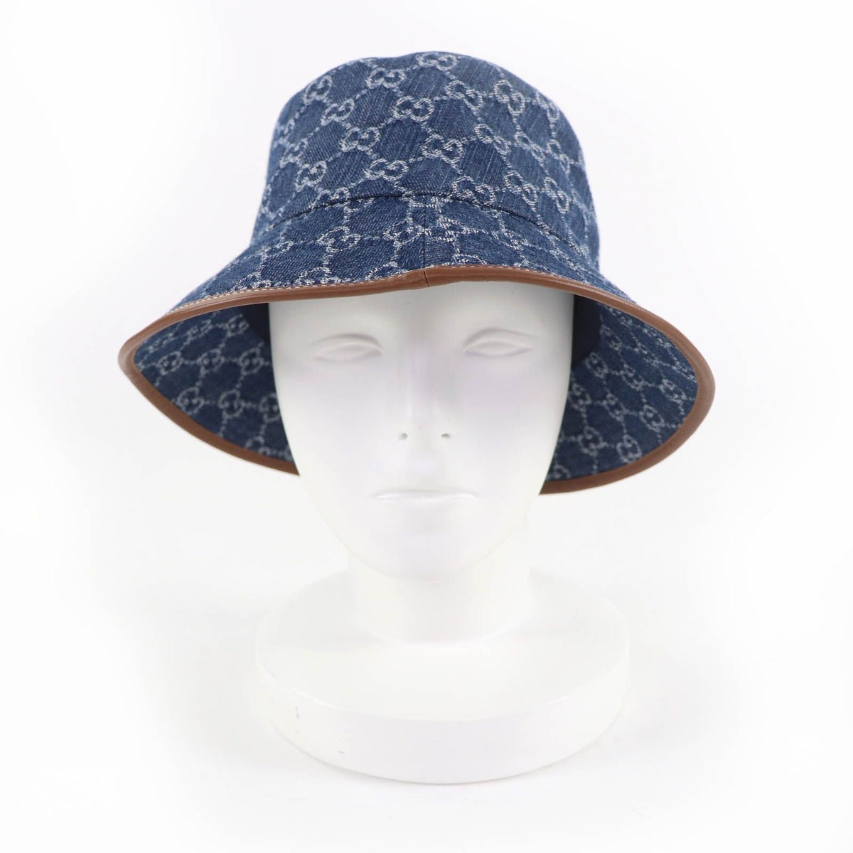 Gucci Cotton GG Jaguar Drum Leather Hat Bucket — view 3