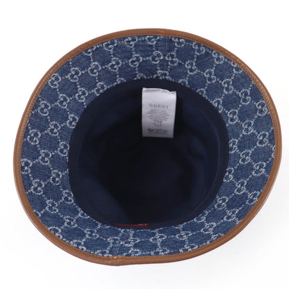 Gucci Cotton GG Jaguar Drum Leather Hat Bucket — view 7