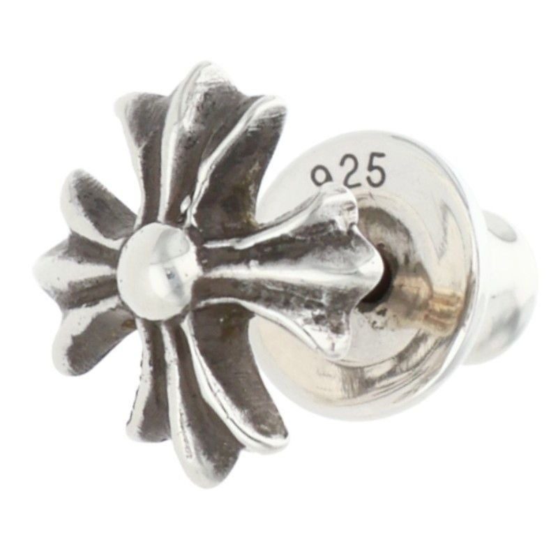 Chrome Hearts No2 CH Pls CH Plus Stud Silver Earrings